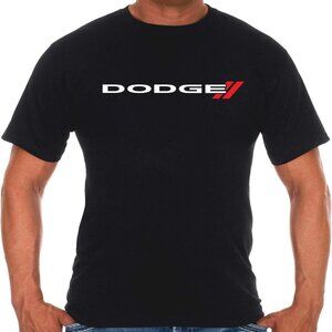 JH Design Men's Dodge Emblem Black Crew Neck T-Shirt